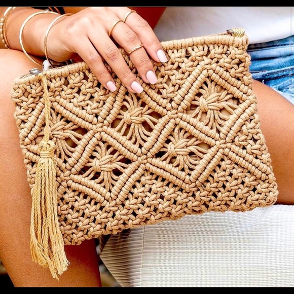 Great piece!  macramé cord clutch 🎉HOST PICK 🎉 - Picture 4 of 5